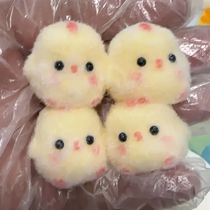 Cute Squishy Chick Toys Key Chain School Bag Pendant Women\'s Bag Accessories Keyring