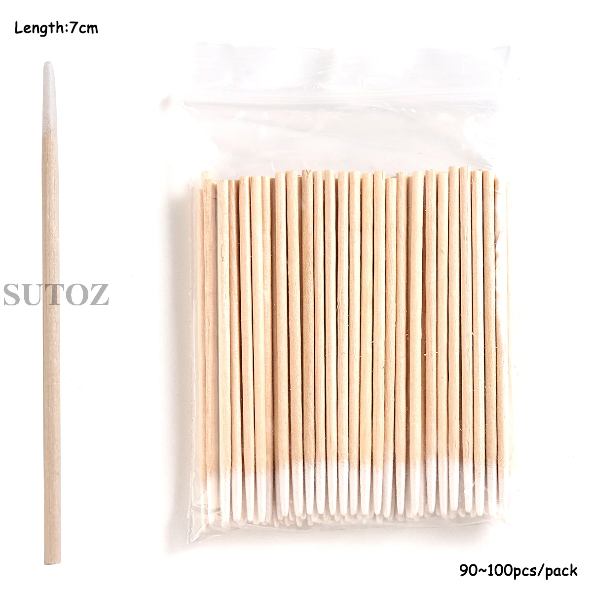 90pcs Microblading Cotton Swab Cotton Swabs Pointed Tip Cotton Swab Wood Sticks Makeup Applicator Sticks Nail Supplies LEJXN-01