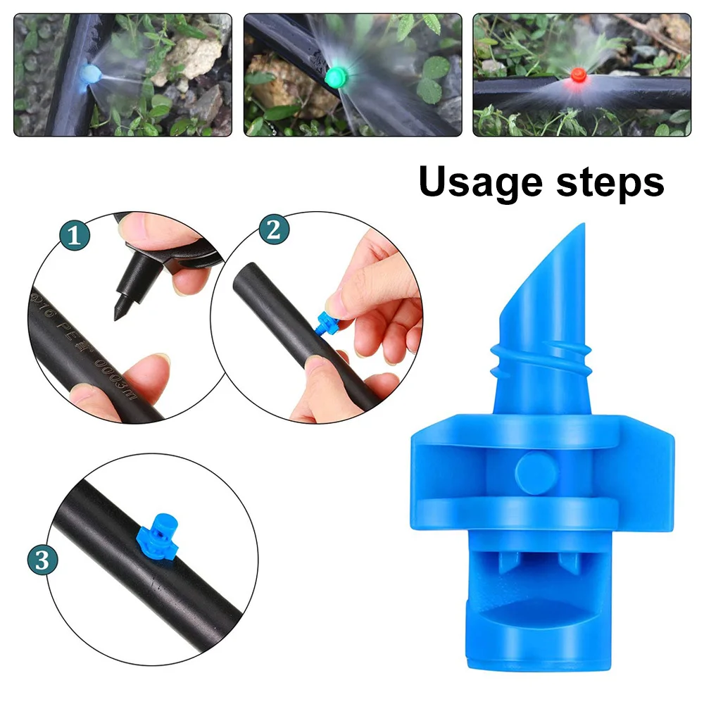 

90/180/360 Degrees Garden Irrigation Simple Refraction Nozzle Watering Flower Mist Nozzle Threaded Connection Sprayer 50 Pcs