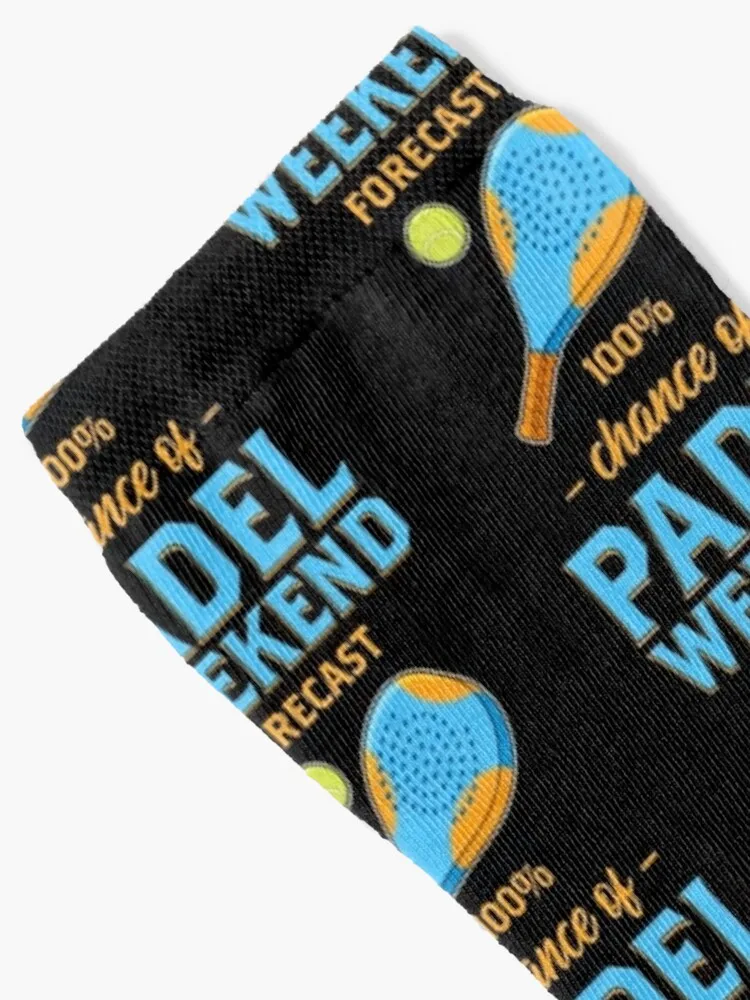 Weekend Forecast Paddle Tennis Padel print Socks Socks For Men Cool Socks Compression Socks Women