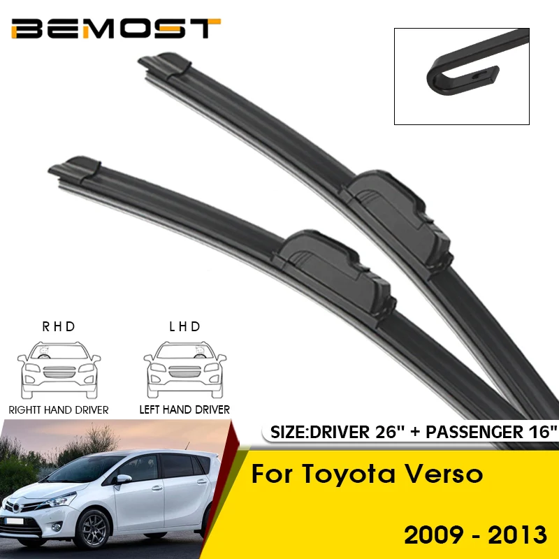 

Car Wiper Blades For Toyota Verso 2009-2013 Windshield Windscreen Front Window Blades 26"+16" Car Accessories