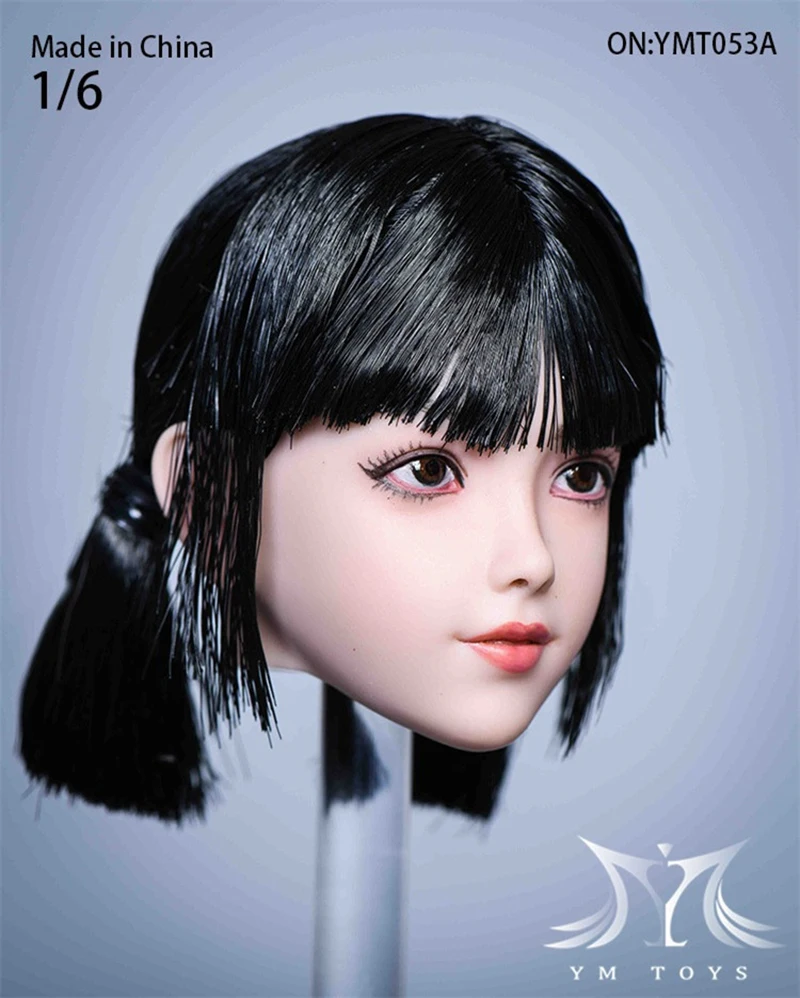 In Stock YMTOYS YMT053 1/6 Lovely Loli Head Sculpt Hair Transplant Head Carving Fit 12'' Girl Action Figure Body Dolls