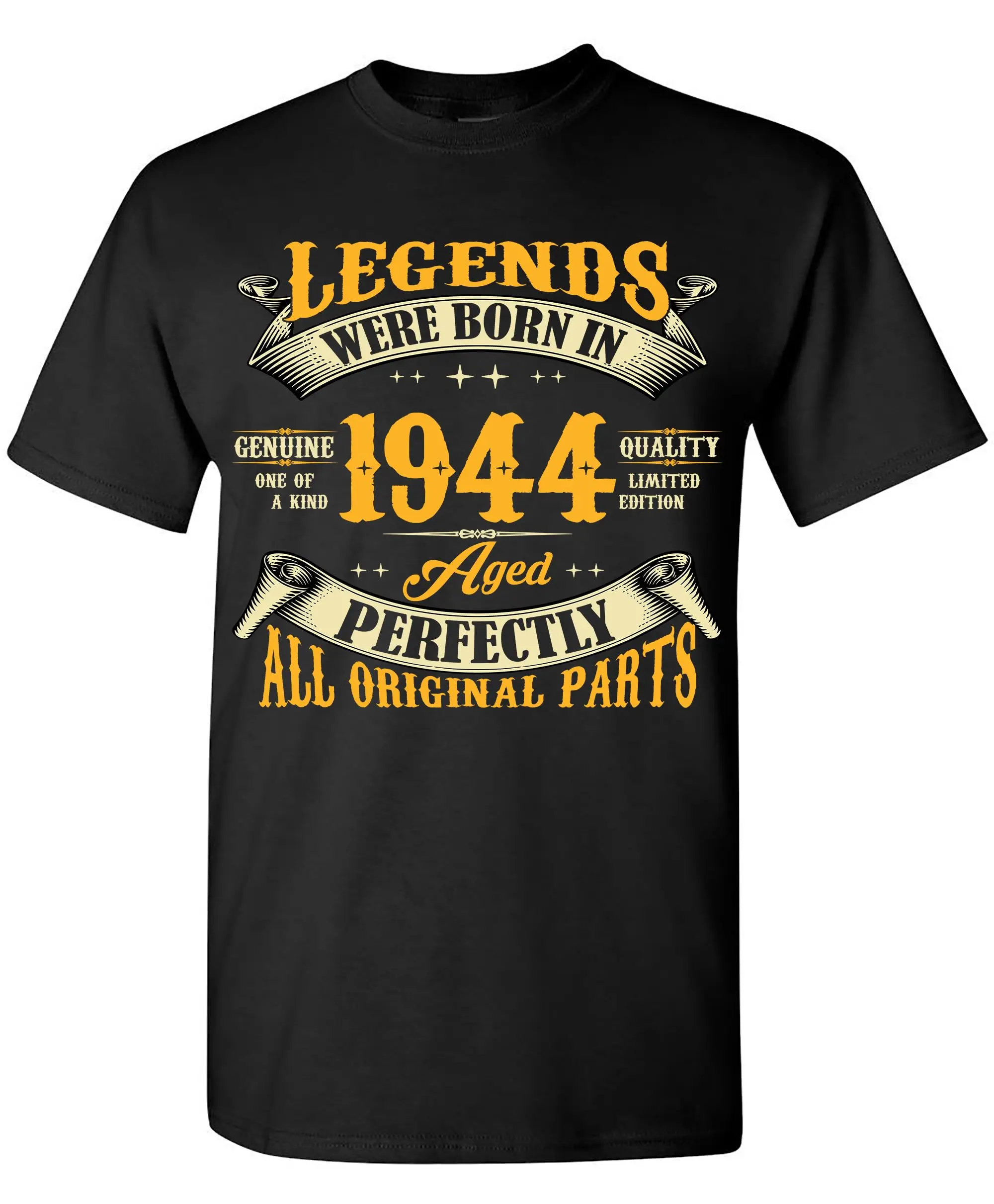 80th Birthday Shirt for Women Legends were Born in 1944 Vintage 80 Years Old Tee T-Shirt Fashion Cotton O-Neck Tees 61402