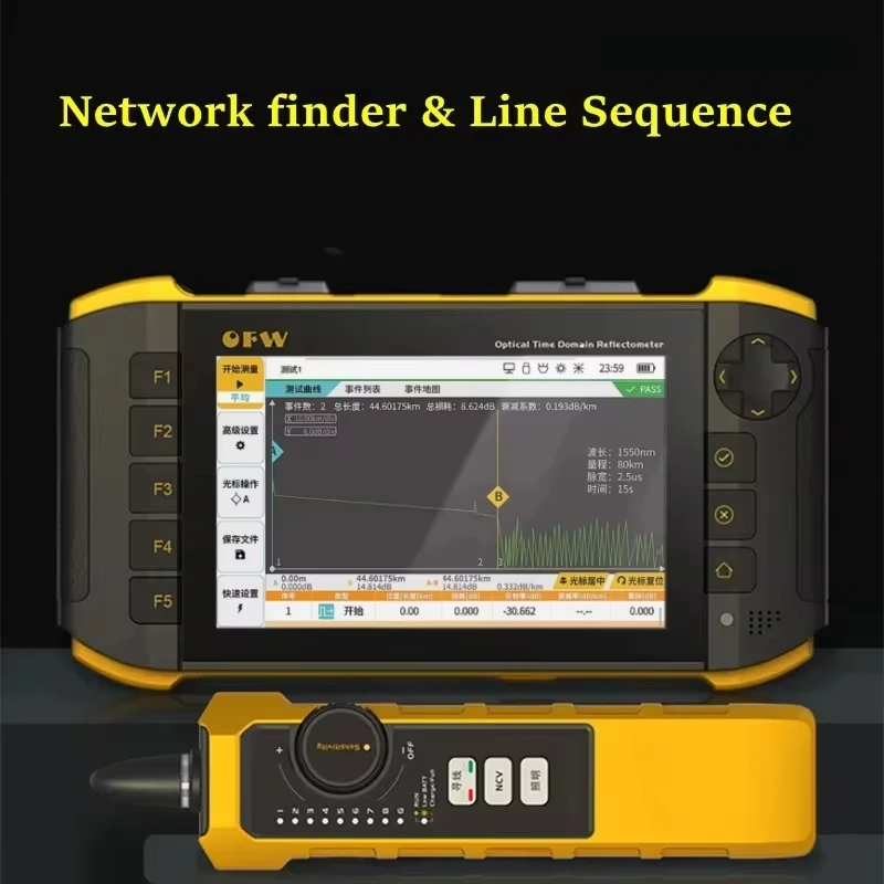 2024 New OFW Mini OTDR Active Live Fiber Tester 1610nm 20dB Optical Reflector Reflectometer Touch Screen iOLA OPM VFL Event Map