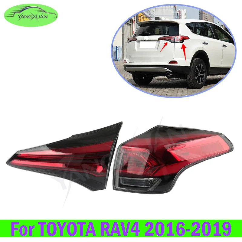 

Car Tail Light Brake Lamp For TOYOTA RAV4 2016-2019 Rear Bumper Tail Lamp Driving Reversing Light Taillight