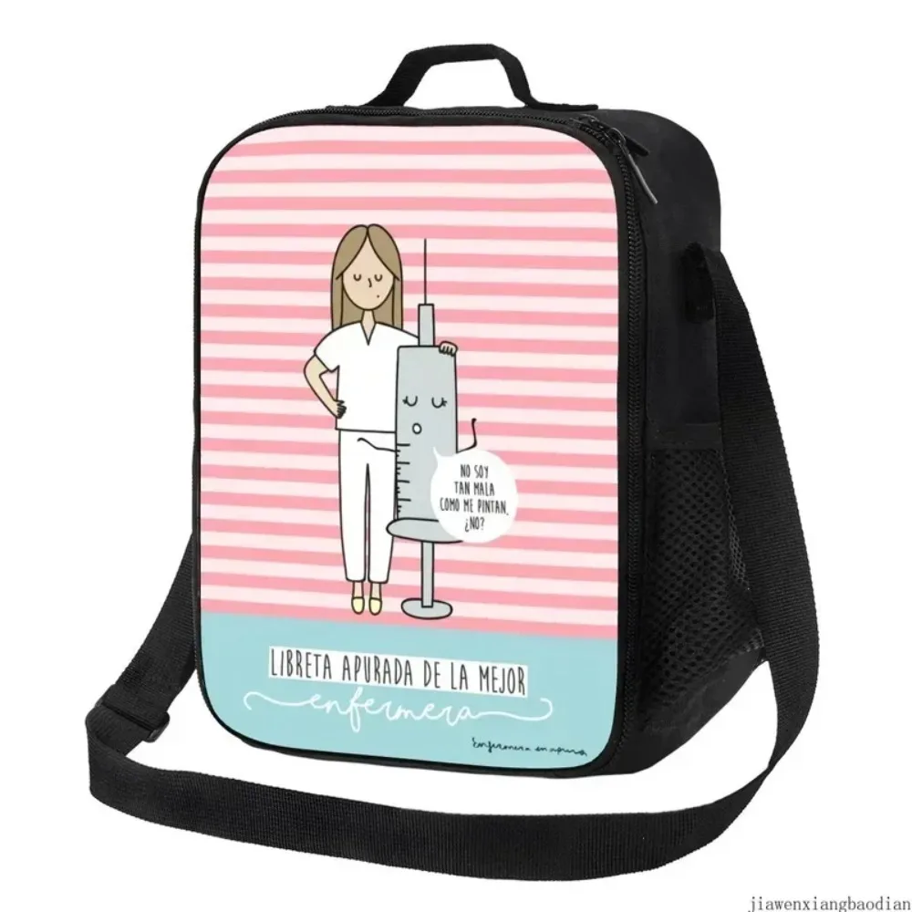 

Cartoon Ladies Nurse Doctor Printed Resuable Lunch Boxes for Waterproof Thermal Cooler Food Insulated Bag Kids School