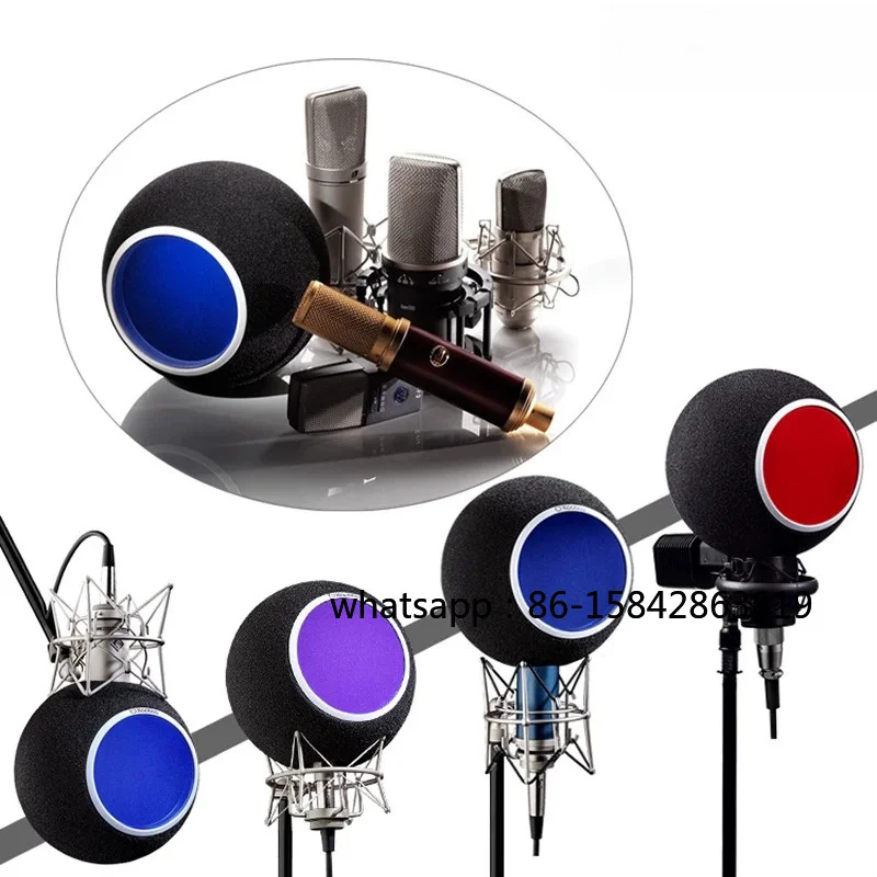 AT350 Microphone Isolation Shield, Portable Reflection Filter, Sound Absorbing Foam for Studio Recording Noise Reduction view 2
