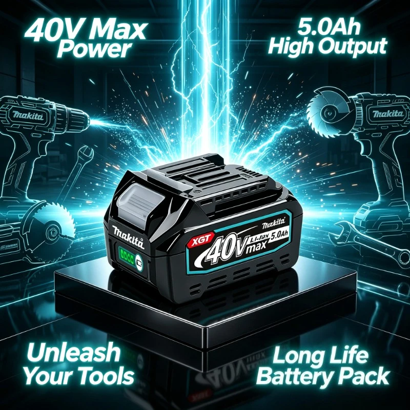 for Makata 40V Max XGT battery 8Ah rechargeable lithium-ion battery suitable and 40V BL4025, BL4040, BL4050 power tool batteries