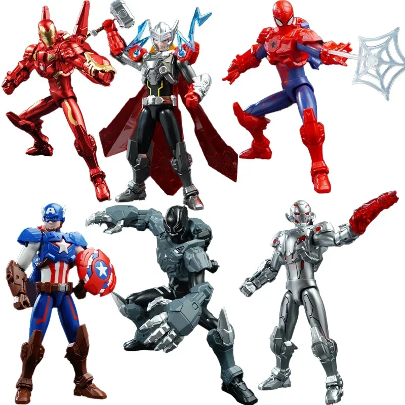 Marvel Super Armored Building Block Man Super Grade Toys Iron Man Spider Man Figure Model Ornaments Assembly Blocks Boy Gift