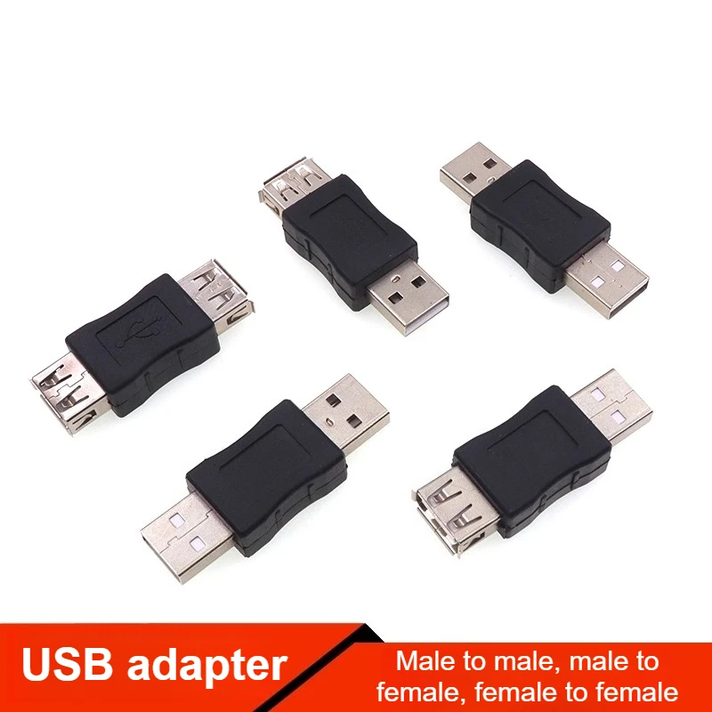 USB2.0A Male To Male - Konektor Ekstensi USB 2.0, Adaptor Female/Female & Male/Female, Transfer Data Berkecepatan Tinggi