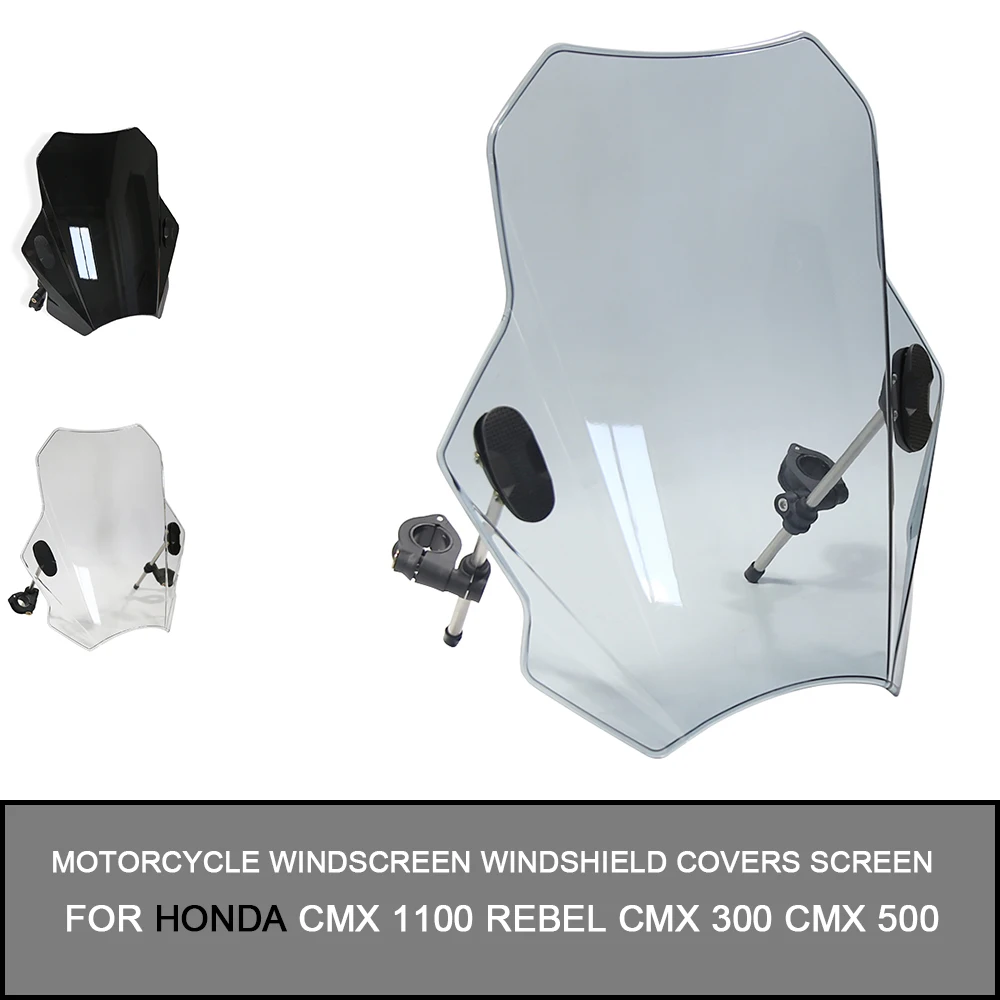 Windscreen Windshield Covers Screen Smoke Lens Motorbikes Deflector For HONDA CMX 1100 REBEL CMX 300 CMX 500 REBEL S