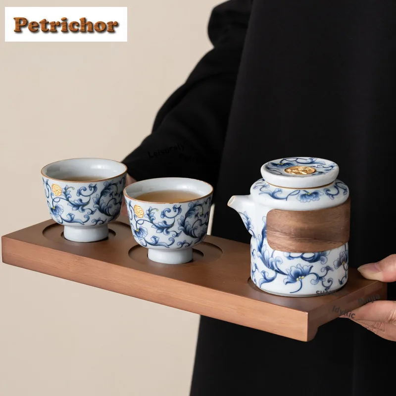 service-a-the-rouge-de-la-ville-interdite-bleue-et-blanche-ensemble-complet-de-ceremonie-du-the-de-luxe-theiere-et-tasses-a-the-fournitures-artisanales