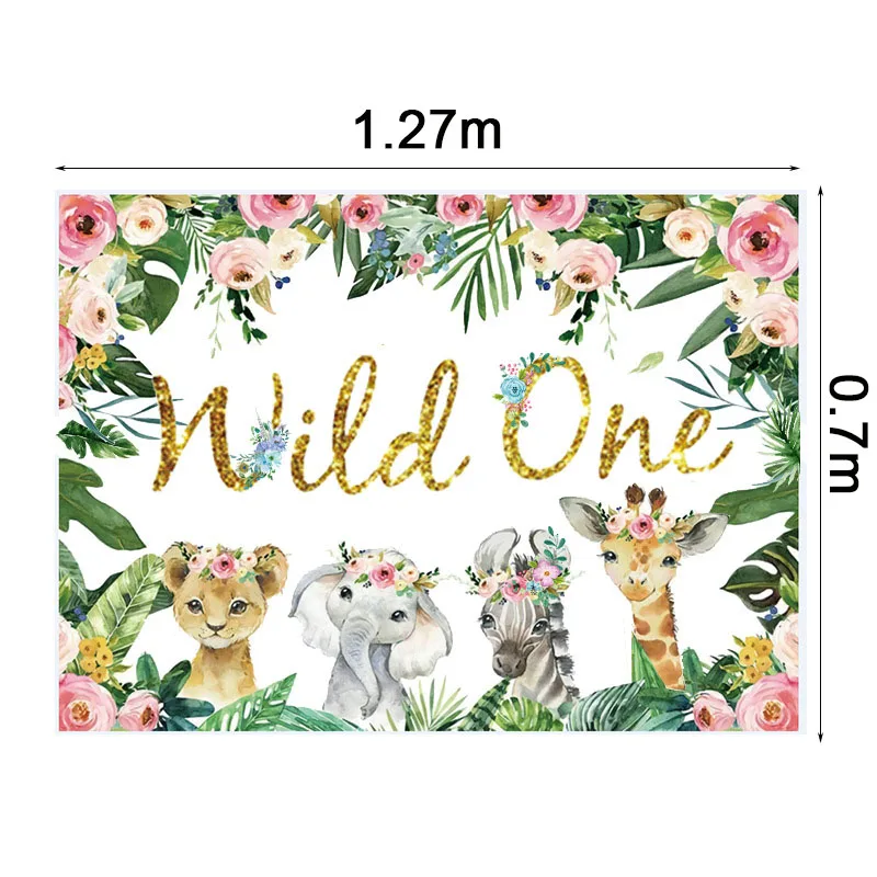 Wild One Birthday Party Decorações para Meninas, Talheres, Copos De Papel, Pratos, Baby Shower, 1 Ano Velho Decoração De Aniversário