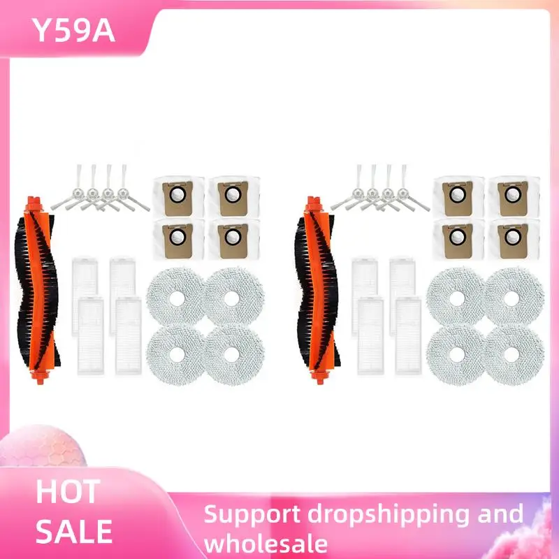 

Y59A 2X For Xiaomi M30 Pro Robot Vacuum Main Side Brush HEPA Filter Mop Pad Dust Bag Replacement Spare Parts Accessories