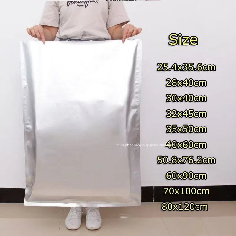 

10 Pcs/lot 1 To 5 Gallon Mylar Foil Storage Bags Aluminum Foil Vacuum Bag For Food Packaging And Storage Food Pouch Silver