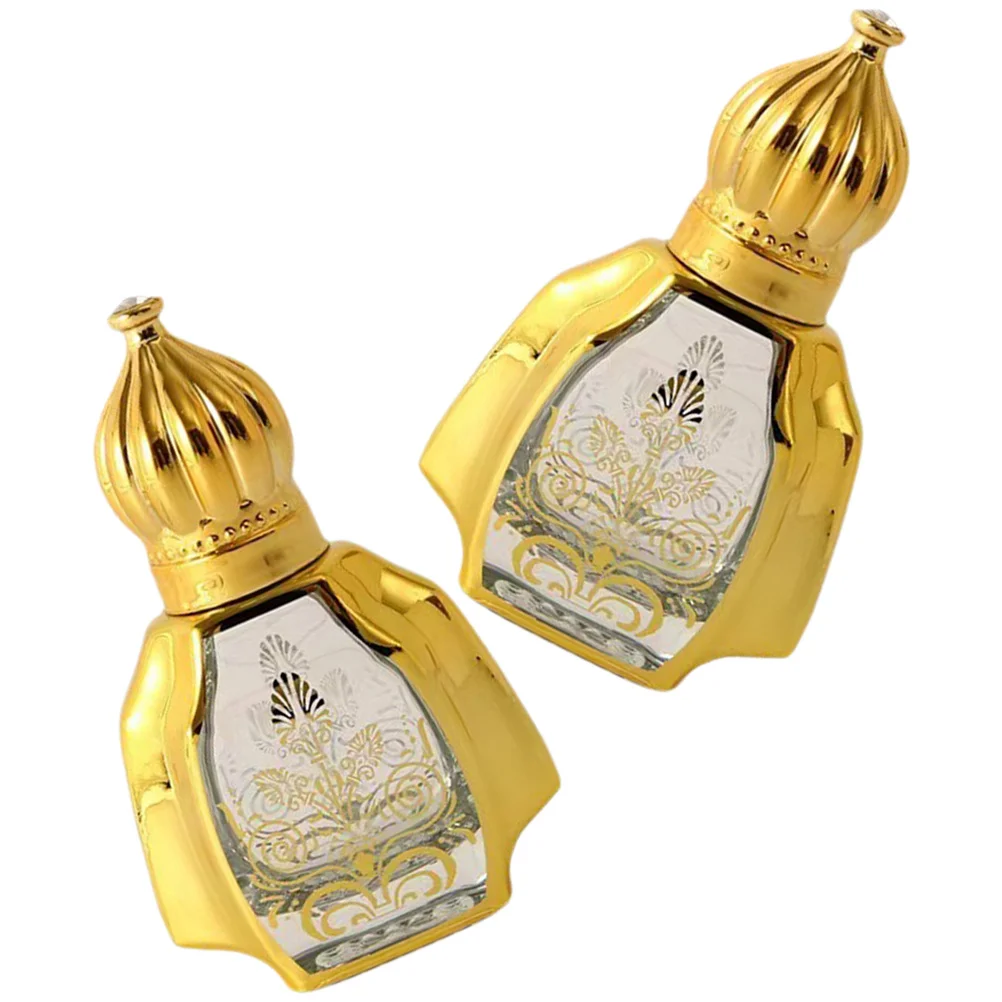 

2Pcs Roll on Bottles Glass for Essential Oils Carrier Oil Mixing Portable Refillable Oil Roller Compact for Travel Daily Use