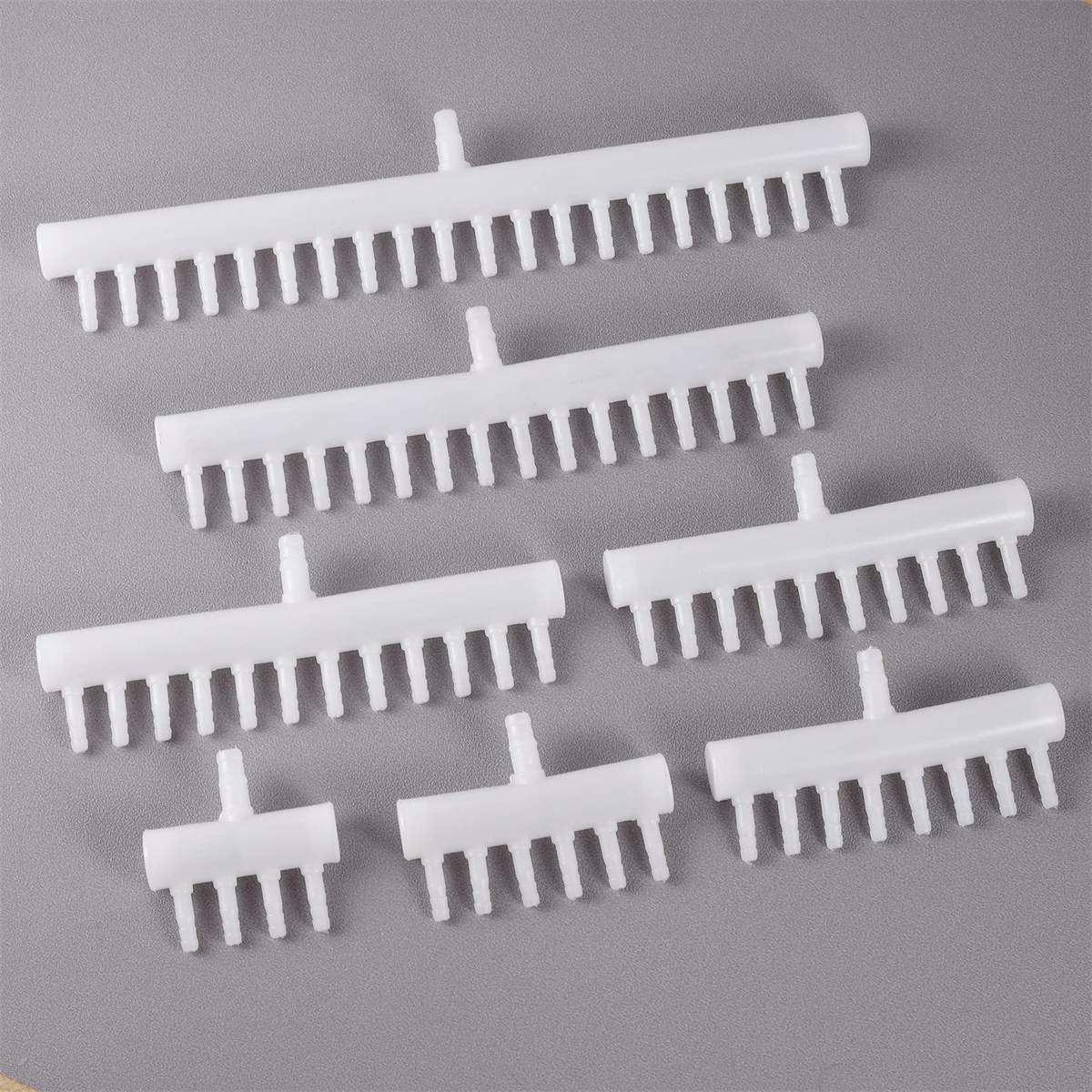 8mm Intake 5mm Outlet Hose Splitter Aquarium Plastic Joint Garden Hose White Connector Fish Tank Accessory 4/6/8/10/12/16/20-Way