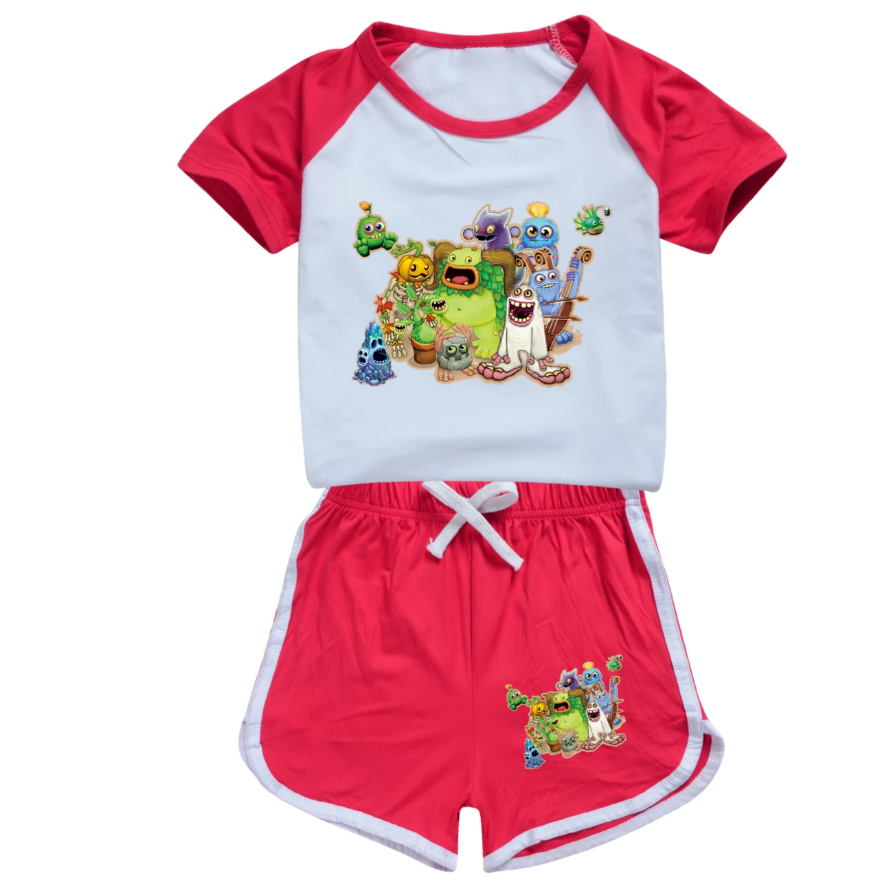 MY SINGING MONSTERS T Shirt Kids 2024 Summer Pajama Sets Baby Girls Cartoon T-shirts Shorts 2pcs Suits Teenager Boys Nightwear