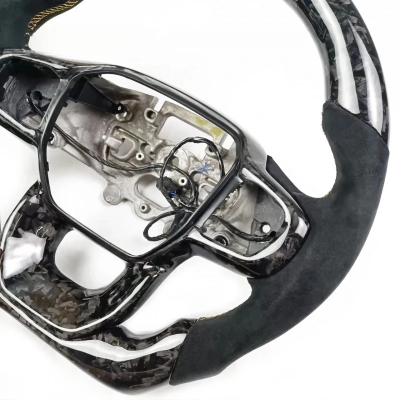 Carbon Fiber D-Shape Sport Steering Wheel Fit 2023 Ranger Everest Windstar Interior Mod Parts