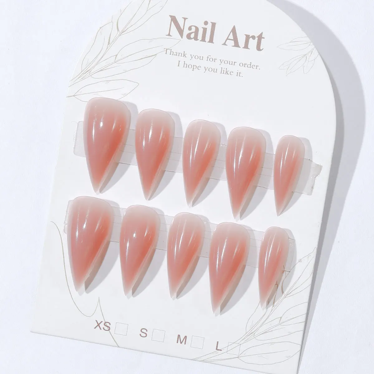 30pcs Dragon Claw Press on Nails Nude Pink Gradient Glitter False Nail Unusual Cat-Claw and Eagle-Claw Shape Fake Nail for Women