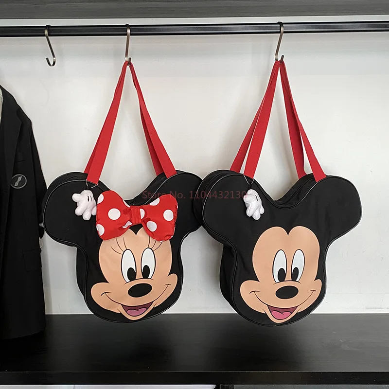 في المخزون ديزني حقيبة يد نسائية موضة عالية الجودة قماش حقيبة تسوق نسائية الكرتون سعة كبيرة حقيبة كتف نسائية