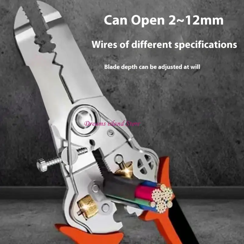 Strumento ergonomico da 10 in 1 stripper per cavi elettrici con bloccante sicurezza HX6C