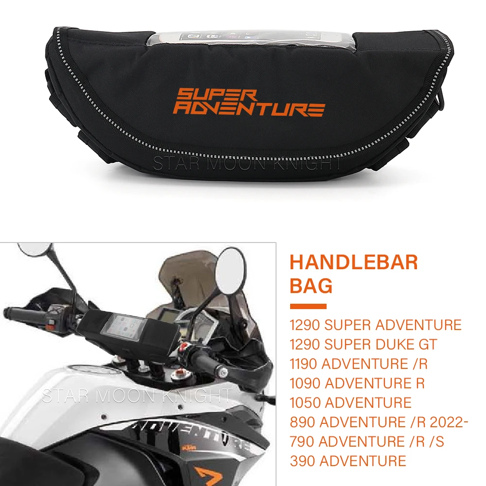 Handlebar bag For 1290 Super Adventure Super Duke GT 1190 390 890 1090 790  Adventure Motorcycle Travel Handlebar Navigation Bag