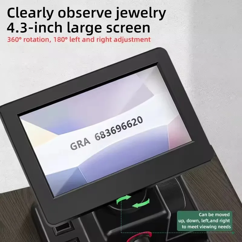 4.3 Inch HD Diamond Waist Measurement Instrument 1000X Magnifying Microscope Professional Jewelry Testing Equipment view 4