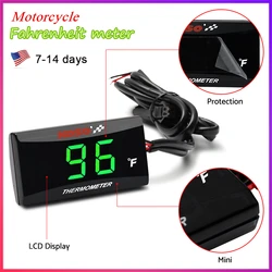 koso water Thermometer Fahrenheit Universal LCD Thermometer Temperature Meter Gauge Sensor for Honda Yamaha