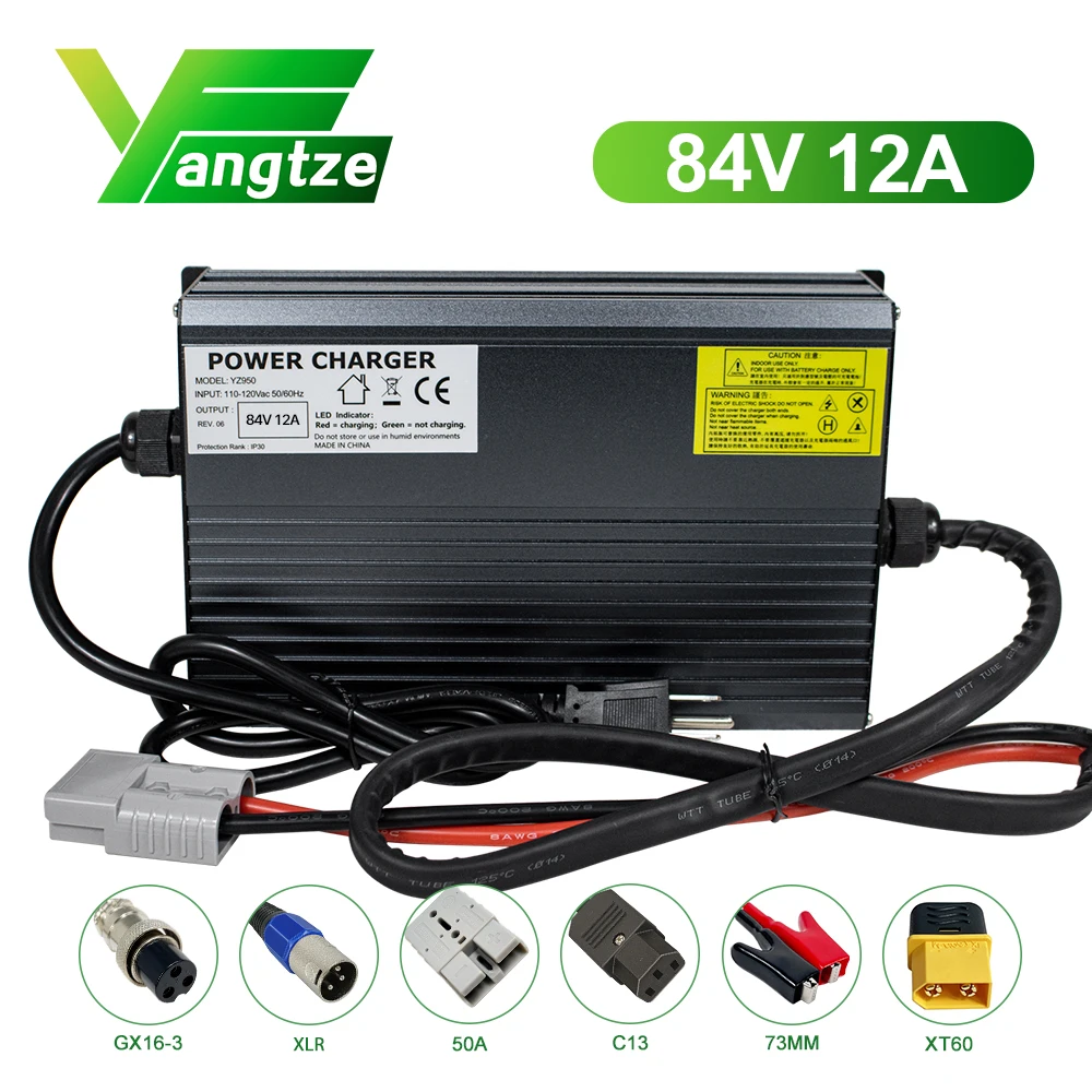 Yangtze 84V 12A lithium battery charger 72V high power charger intelligent safety charger with display screen