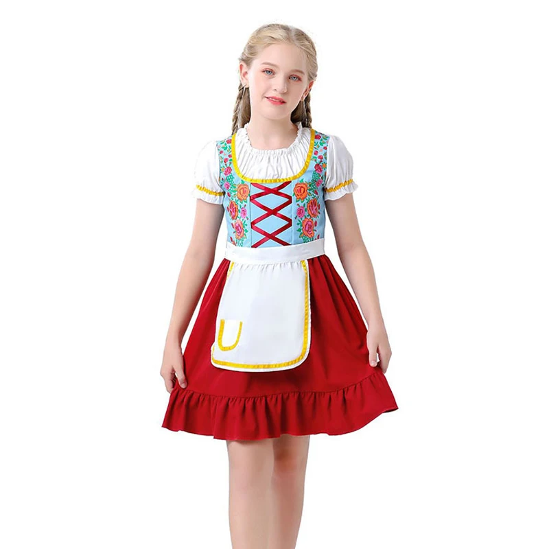 Klasyczny kostium Oktoberfest rodzic-dziecko w stylu parady narodowej puby strój Cosplay karnawałowa fantazyjna sukienka imprezowa