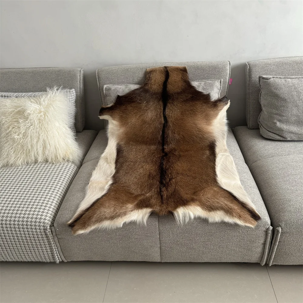 

Free Shipping Natural Color Real Goat Fur Skins Pelts