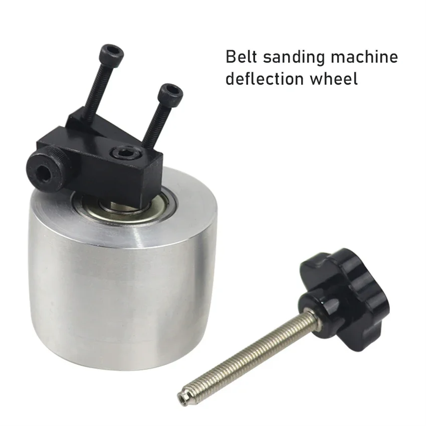 DIY Abrasive Belt Sander Aluminium Alloy Adjusting Wheel Woodworking Tools Belt Sanding Machine Synchronous Drive Wheel 68x50MM