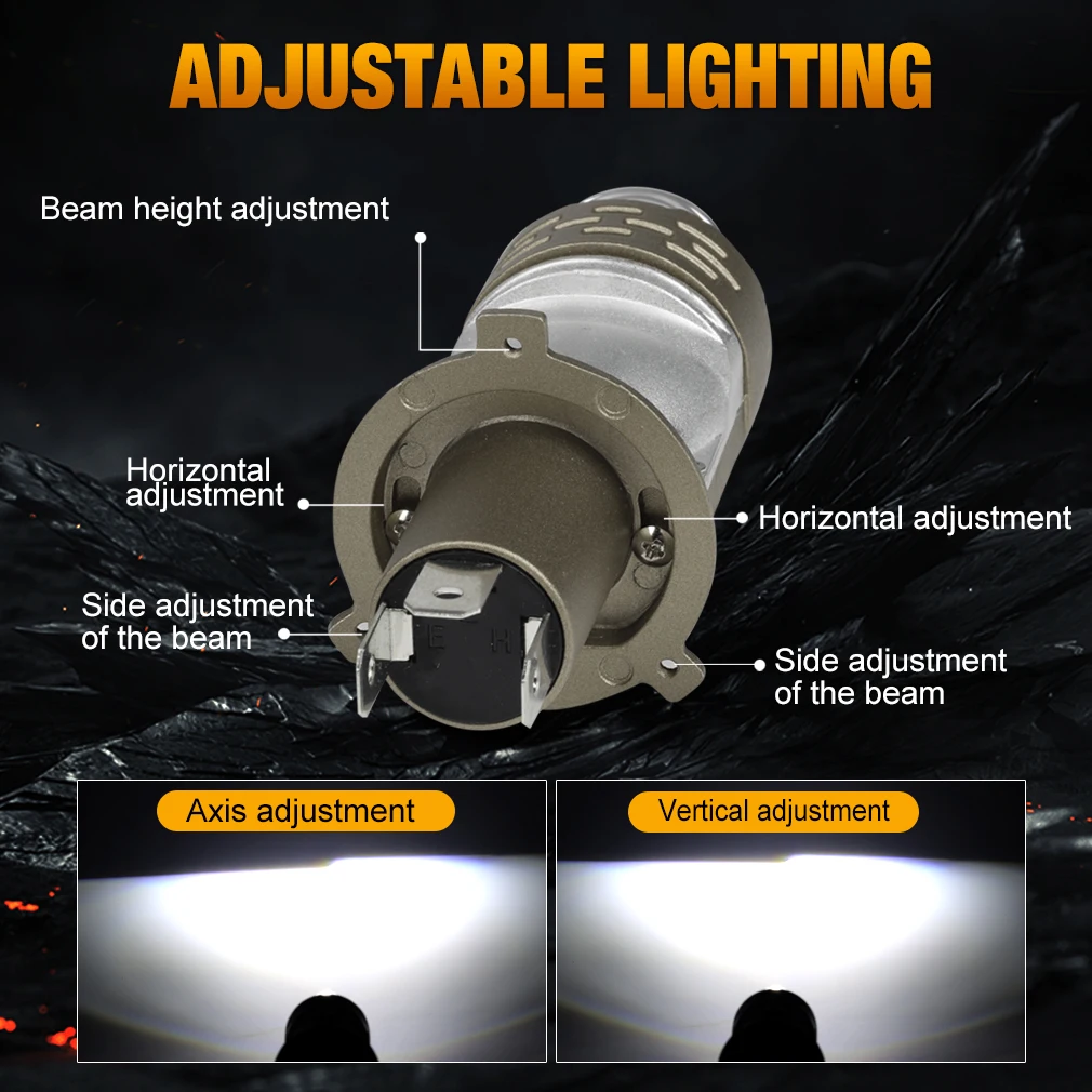 Dual Lens H4 LED Projector Len - огляд і ціна Universal Motorcycle Led Headlight Projector
