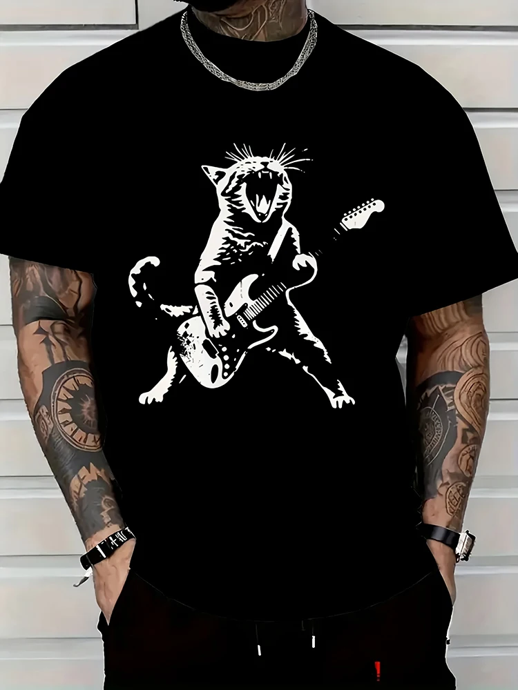 New Retro Style 3D Wolf Print Men's T-shirt Summer Daily Men's Casual T Shirt Outdoor Street Men Fashion Street Short Sleeve Tee