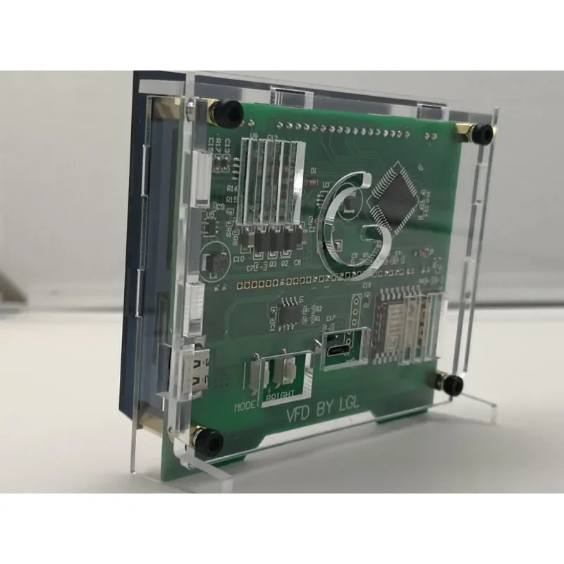 VFD-Fluoreszenz-Display, WIFI-Uhr, Dual-Display, große Ziffern + Zeichen, Online-Timing-Helligkeitseinstellung