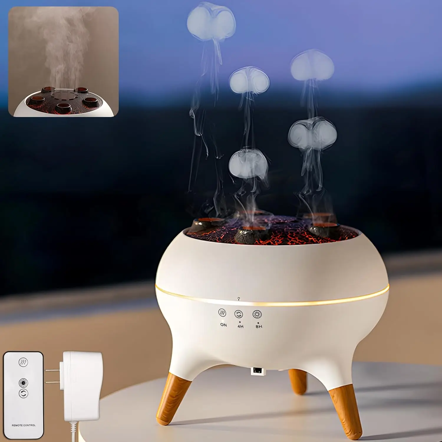 

2026 New Upgrade Essential Oil Jellyfish Diffuser, Aromatherapy Diffuser, 250ml Ultrasonic Cool Mist Humidifier