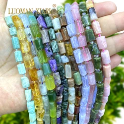 7-8mm Natural Stone Irregular Cylinder Charoite Aquamarine Amethysts Spacer Beads for Jewelry Making Diy Bracelet Accessories