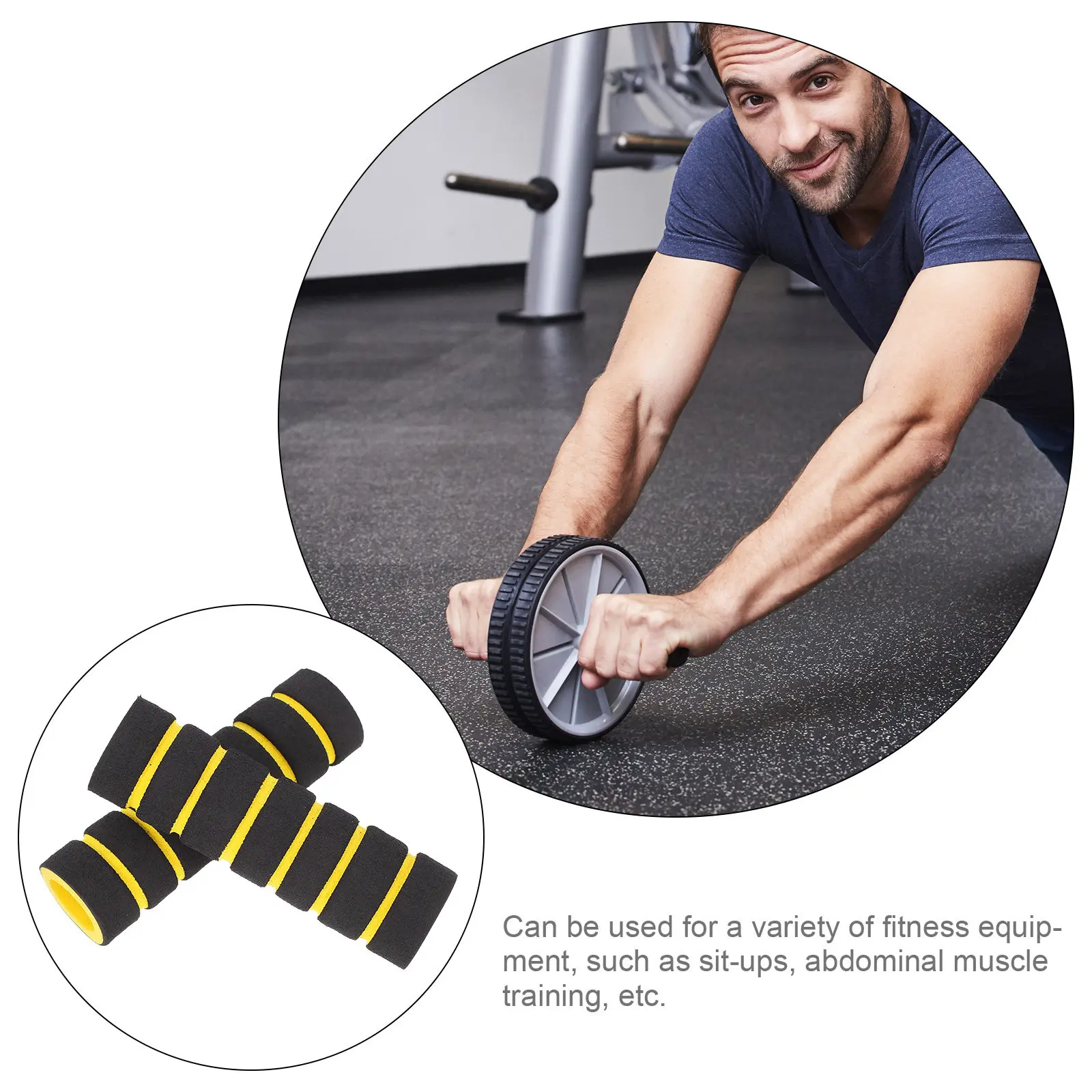 10Pcs Multi Use Sponge Tube Cover for Ab Training Leg Extension Machine Gym Exercise Equipment Foot Pad Roller Support