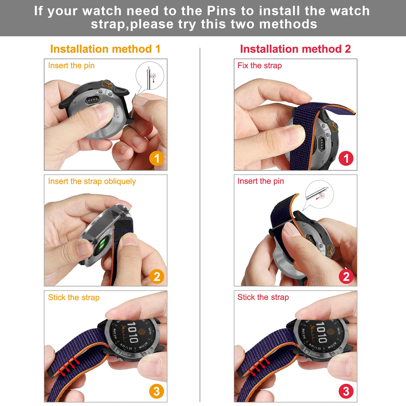 22mm 26mm Hook Loop Nylon Strap For Garmin Enduro Watch Band Fenix 6 6X Pro 5X Plus/TACTIX DELTA/MK2i/Forerunner 945 Watchband