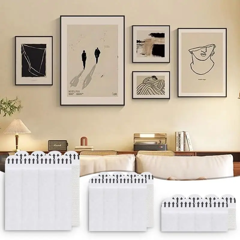 

Picture Hanger Strips | 12 Pairs Adhesive Poster Strips | Damage Free Hanger Picture Hangers Adhesive Tape Wall Strips