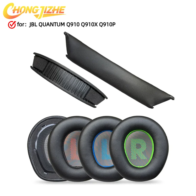 

CHONGJIZHE Replacement Protein memory foam Ear Pads /Head beam cushion With buckle For JBL QUANTUM Q910 Q910X Q910P Headset