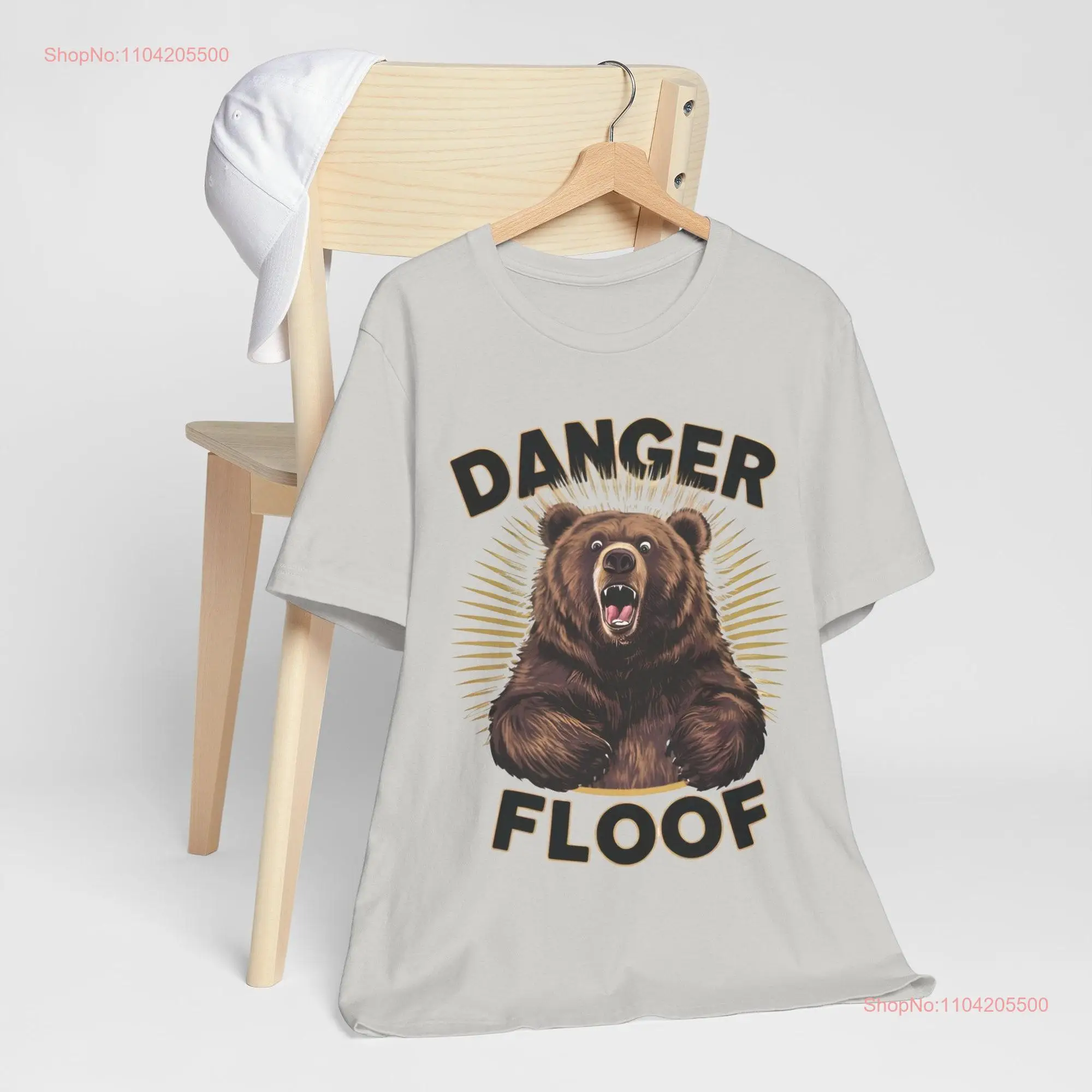 Danger Floof Funny Grizzly Bear T Shirt Cute but Fierce Animal Humor for Wildlife Enthusiasts Nature Lovers