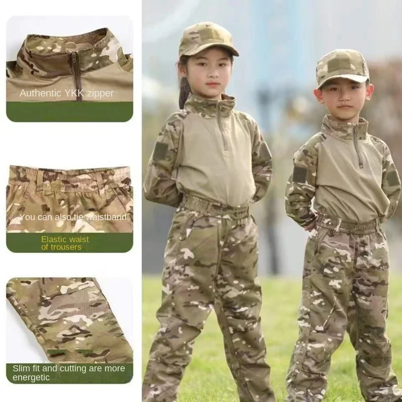 Uniforme militar táctico de camuflaje CP para hombres, camisas probadas de combate al aire libre del Ejército de EE. UU., ropa de Airsoft de las fuerzas especiales para niños