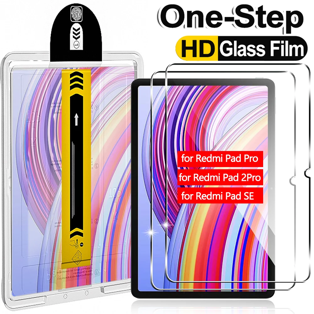 واقي شاشة مع مجموعة محاذاة تلقائية لهاتف Xiaomi Redmi Pad 2 Pro 12.1 بوصة Pad SE 8.7/11 بوصة 9H أفلام من الزجاج المقسى الصلابة #1
