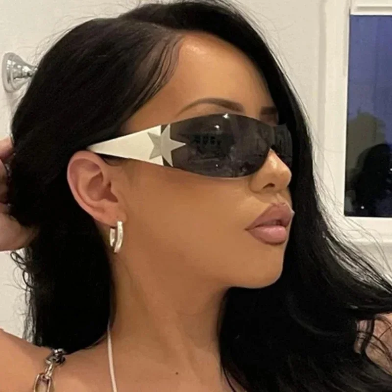 Luxury Punk Sports Sunglasses for Women Brand Designer Y2K One Piece Sun Glasses Men Goggle Shades Fashion Eyewear Accessories