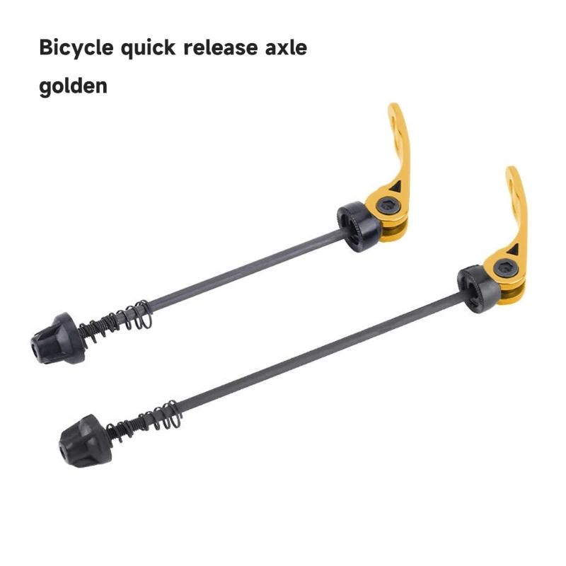 YD61 2 Pcs High-Strength Bicycles Wheel Axles Set Bike Quick Release Axles Skewers Lever Mountain Road Bike Wheel Hub Skewers