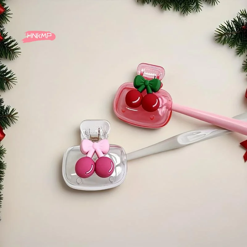 

Милый держатель для зубных щеток в форме вишневого бантика, 1/2 шт., с защитой головки и двумя отверстиями для дренажа и вентиляции