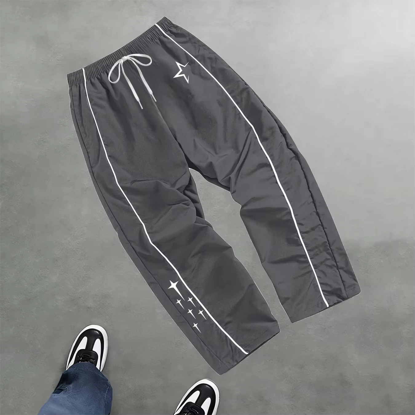 2026 Topseller Herren Sternenmuster Freizeithose Frühling und Sommer Fitness-Trainingshose Geeignet für Alltägliche Trendige Outfits – Detail 7
