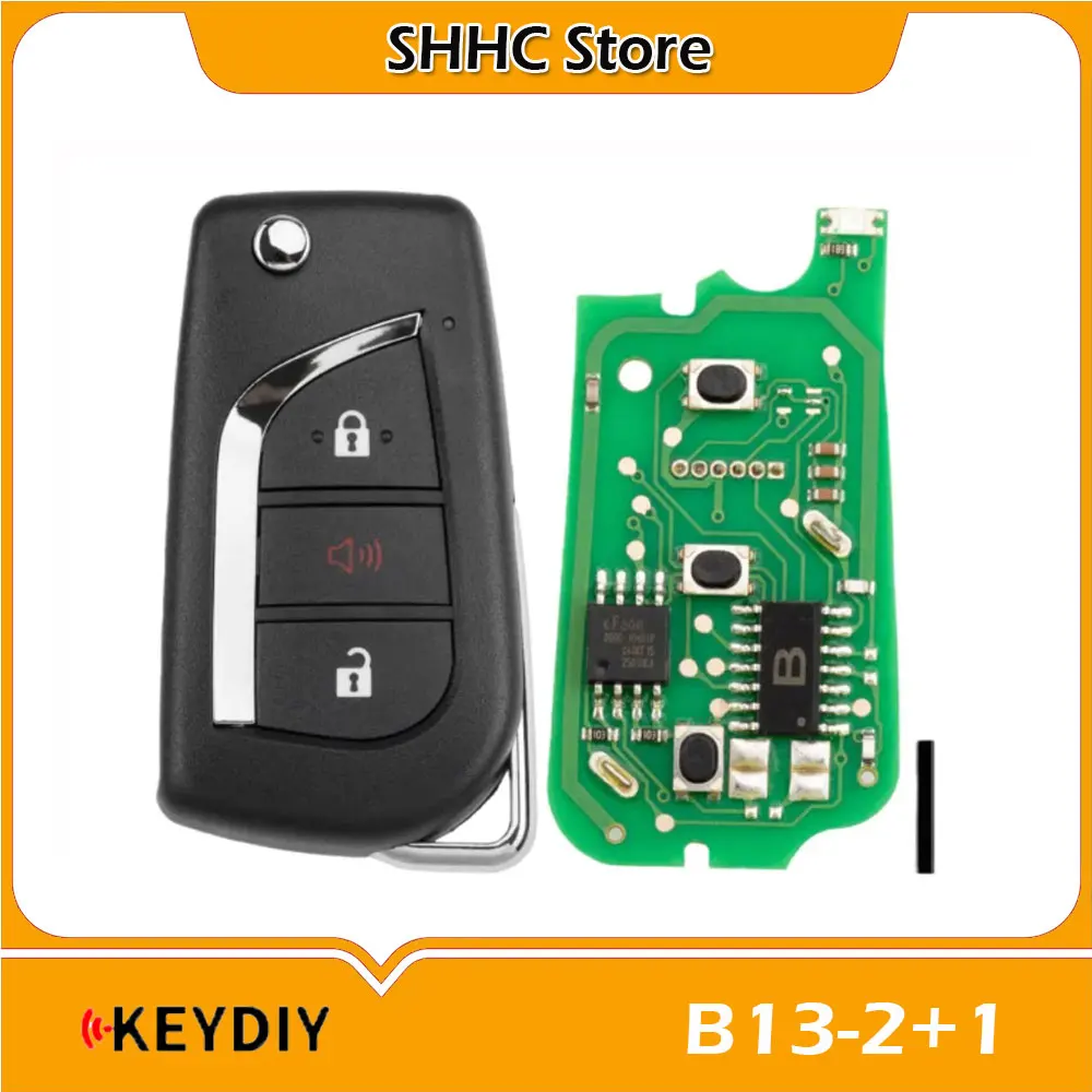 

KEYDIY KD B13-2+1 Universal Wire Car Remote Key 2+1Buttons for Toyota Type Remote Car Key for KD900 Kd-x2 KD Mini Key Programmer